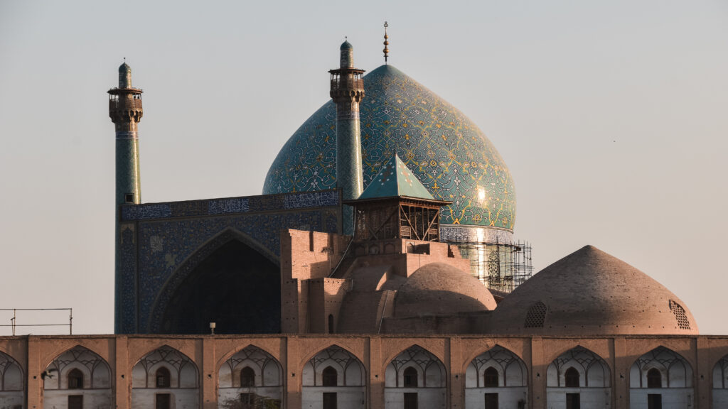 A beautiful Iranian mosque in the city of Isfahan in Iran