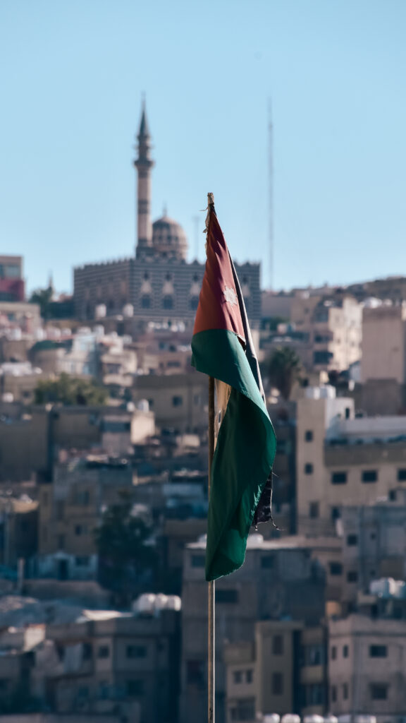 Jordan flag in Amman