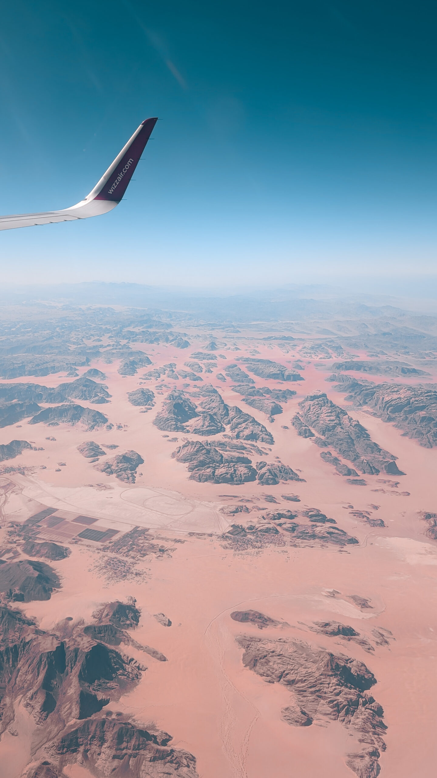 Plane view of Wadi Rum